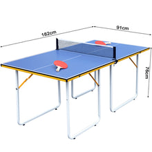 Load image into Gallery viewer, Children&#39;s Portable Mini Folding Table Tennis Table with Pats Balls Block Net Set