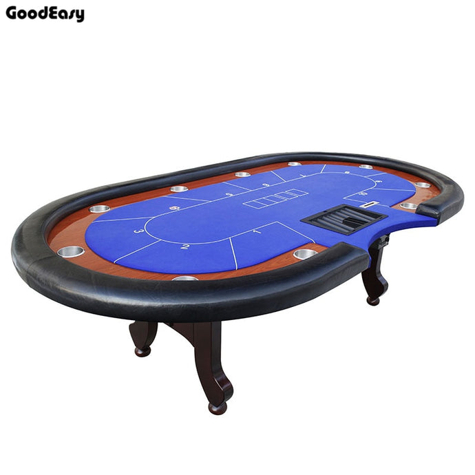 10 player Casino Style Baccarat Table available in 6 Colors w/ available upgrades.